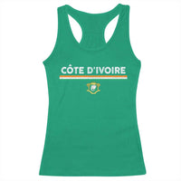 Côte D'ivoire Elephant Sporty Ivory Coast Flag Racerback Tank Top
