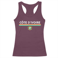 Côte D'ivoire Elephant Sporty Ivory Coast Flag Racerback Tank Top