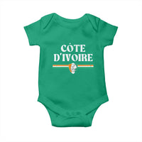 Côte D Ivoire Baby Onesie Flag of Ivory Coast Elephant Crest Football