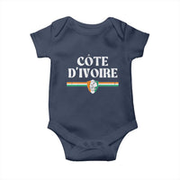 Côte D Ivoire Baby Onesie Flag of Ivory Coast Elephant Crest Football