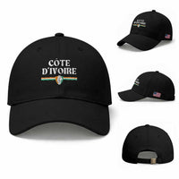 Côte D Ivoire Baseball Cap Flag of Ivory Coast Elephant Crest Football