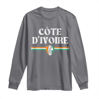 Côte D Ivoire Long Sleeve Shirt Flag of Ivory Coast Elephant Crest Football