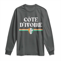 Côte D Ivoire Long Sleeve Shirt Flag of Ivory Coast Elephant Crest Football