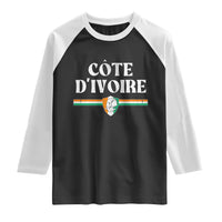 Côte D Ivoire Raglan Shirt Flag of Ivory Coast Elephant Crest Football