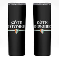 Côte D Ivoire Skinny Tumbler Flag of Ivory Coast Elephant Crest Football
