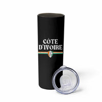 Côte D Ivoire Skinny Tumbler Flag of Ivory Coast Elephant Crest Football