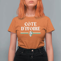 Côte D Ivoire T Shirt For Women Flag of Ivory Coast Elephant Crest Football