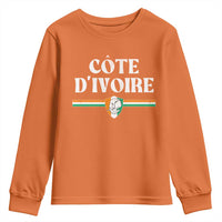 Côte D Ivoire Youth Sweatshirt Flag of Ivory Coast Elephant Crest Football