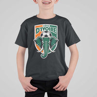 Côte D'ivoire Classic Ivory Coast Elephant Football T Shirt For Kid Ivorians Pride