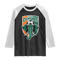 Côte D'ivoire Classic Ivory Coast Elephant Football Raglan Shirt Ivorians Pride