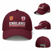 England Three Lions Symbol Red Cross Athletic Jersey Style Baseball Cap