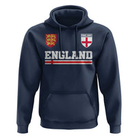 England Three Lions Symbol Red Cross Athletic Jersey Style Hoodie