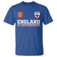 England Three Lions Symbol Red Cross Athletic Jersey Style T Shirt
