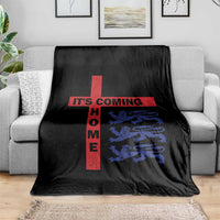 It Is Coming Home England Football Throw Blanket St George Cross Three Lions