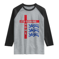 It Is Coming Home England Football Raglan Shirt St George Cross Three Lions