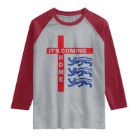 It Is Coming Home England Football Raglan Shirt St George Cross Three Lions