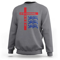 It Is Coming Home England Football Sweatshirt St George Cross Three Lions