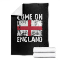 Come On England Throw Blanket Vintage St George Cross Flag Football Fan