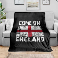 Come On England Throw Blanket Vintage St George Cross Flag Football Fan
