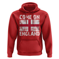 Come On England Hoodie Vintage St George Cross Flag Football Fan