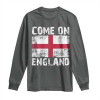 Come On England Long Sleeve Shirt Vintage St George Cross Flag Football Fan