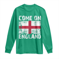 Come On England Long Sleeve Shirt Vintage St George Cross Flag Football Fan