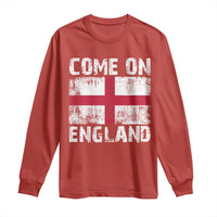 Come On England Long Sleeve Shirt Vintage St George Cross Flag Football Fan