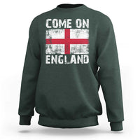 Come On England Sweatshirt Vintage St George Cross Flag Football Fan