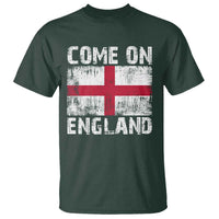 Come On England T Shirt Vintage St George Cross Flag Football Fan