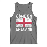 Come On England Tank Top Vintage St George Cross Flag Football Fan