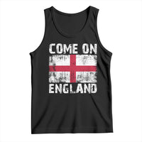 Come On England Tank Top Vintage St George Cross Flag Football Fan