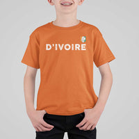 Côte D Ivoire T Shirt For Kid Ivory Coast Crest Football Elephant Family Matching