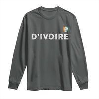 Côte D Ivoire Long Sleeve Shirt Ivory Coast Crest Football Elephant Family Matching
