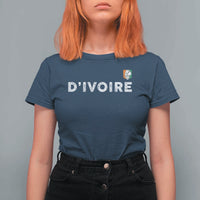 Côte D Ivoire T Shirt For Women Ivory Coast Crest Football Elephant Family Matching