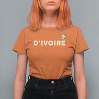 Côte D Ivoire T Shirt For Women Ivory Coast Crest Football Elephant Family Matching