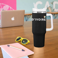 Côte D Ivoire Tumbler With Handle Ivory Coast Crest Football Elephant Family Matching