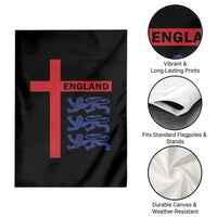 England Football St George Cross Three Lions Emblem Garden Flag