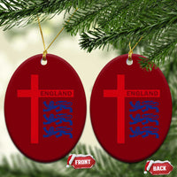 England Football St George Cross Three Lions Emblem Ceramic Ornament