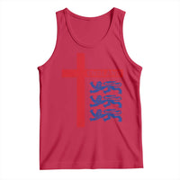 England Football St George Cross Three Lions Emblem Tank Top