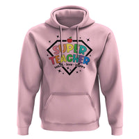 Funny Teacher Back To School Hoodie Super Teacher Teach Love Inspire Apple - Wonder Print Shop