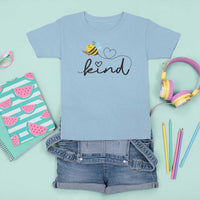 Positive Quote Bee T Shirt For Kid Be Kind Pencil Back To School Bumblebee - Wonder Print Shop