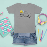 Positive Quote Bee T Shirt For Kid Be Kind Pencil Back To School Bumblebee - Wonder Print Shop