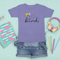 Positive Quote Bee T Shirt For Kid Be Kind Pencil Back To School Bumblebee - Wonder Print Shop