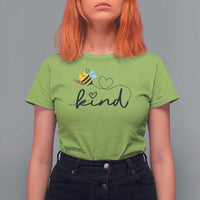 Positive Quote Bee T Shirt For Women Be Kind Pencil Back To School Bumblebee - Wonder Print Shop