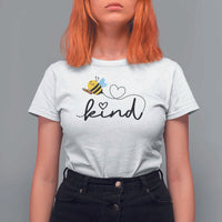 Positive Quote Bee T Shirt For Women Be Kind Pencil Back To School Bumblebee - Wonder Print Shop
