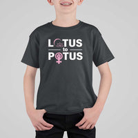 Lotus To Potus T Shirt For Kid Harris Woman Potus 47 Feminist - Wonder Print Shop