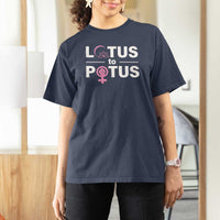 Lotus To Potus T Shirt For Women Harris Woman Potus 47 Feminist - Wonder Print Shop