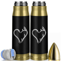 Fishing And Hunting Vintage Hook Antler Heart Bullet Tumbler - Wonder Print Shop