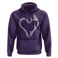 Fishing And Hunting Vintage Hook Antler Heart Hoodie - Wonder Print Shop