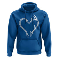 Fishing And Hunting Vintage Hook Antler Heart Hoodie - Wonder Print Shop